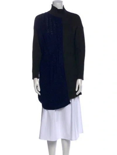 Pre-owned Sportmax Wool Colorblock Pattern Sweater In Black