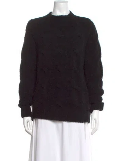 Pre-owned Sportmax Wool Crew Neck Sweater In Black