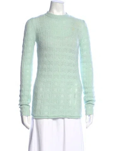 Pre-owned Sportmax Wool Crew Neck Sweater In Green