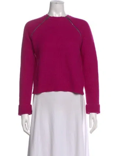 Pre-owned Sportmax Wool Crew Neck Sweater In Pink