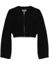 Sportmax Wool Cropped Jacket In Black