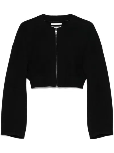 Sportmax Wool Cropped Jacket In Black