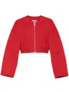 Sportmax Wool Cropped Jacket In Red