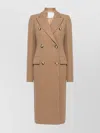 Sportmax Brown Wool Double-breasted Coat