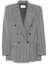 Sportmax Striped Double-breasted Long-sleeved Jacket