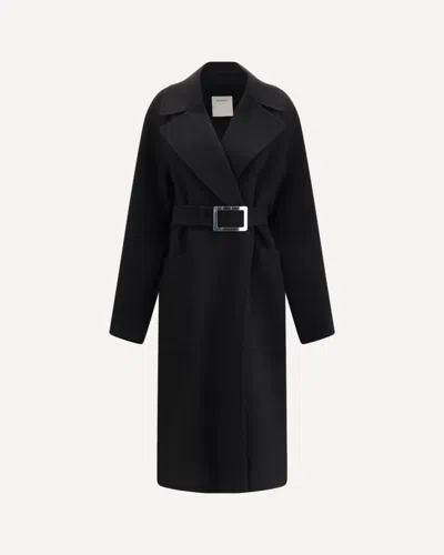 Sportmax Wool Dressing Coat In Black