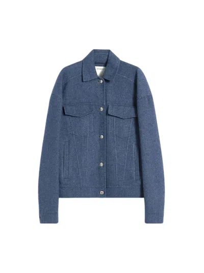 SPORTMAX WOOL JACKET - RUNWAY - BLUE