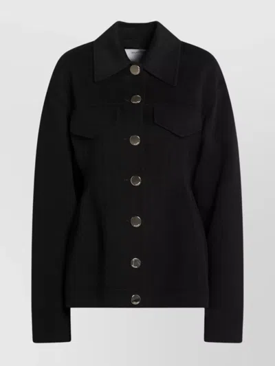 SPORTMAX WOOL JACKET WITH COLLAR AND FLAP POCKETS