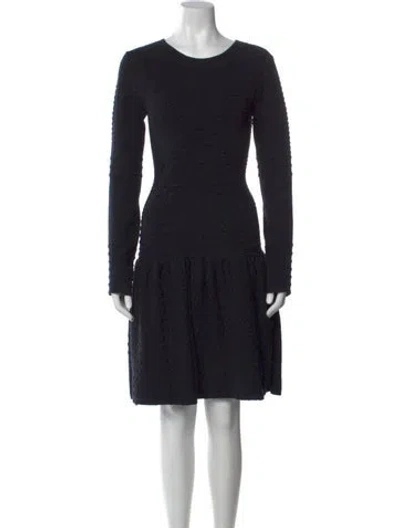 Pre-owned Sportmax Wool Knee-length Dress In Black