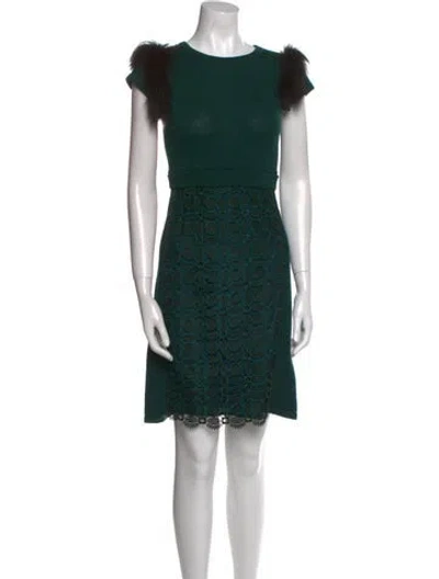 Pre-owned Sportmax Wool Knee-length Dress In Green