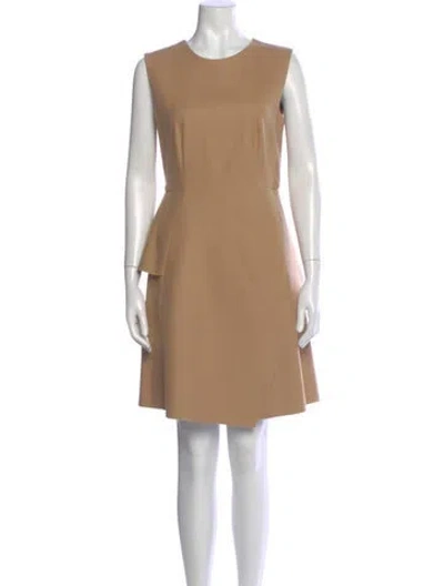 Pre-owned Sportmax Wool Knee-length Dress In Neutral