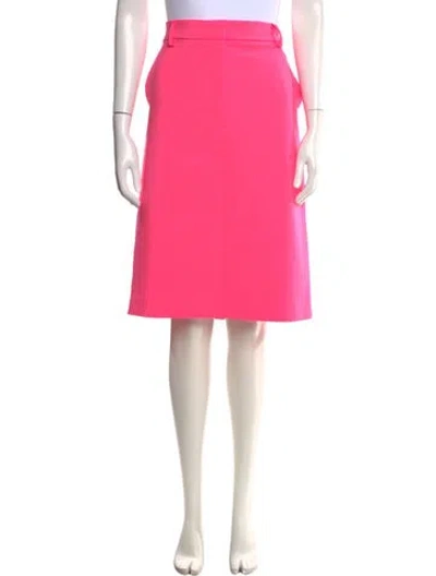 Pre-owned Sportmax Wool Knee-length Skirt W/ Tags In Pink
