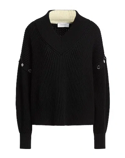 Sportmax Wool Knit Top In Black