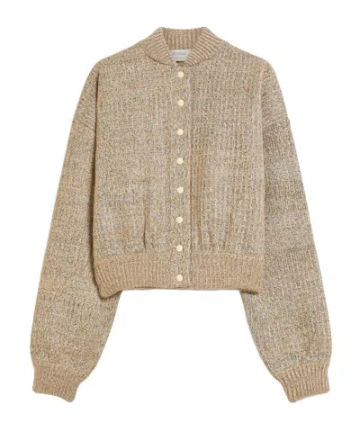 Sportmax Wool Knitted Pilot Jacket In Nude