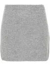 Sportmax Ribbed-knit Mini Skirt In Grey
