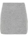 Sportmax Ribbed-knit Mini Skirt In Grey