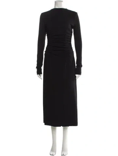 Pre-owned Sportmax Wool Long Dress W/ Tags In Blue