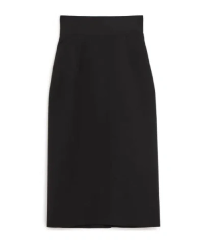 Sportmax Wool Mid-length Skirt In Black