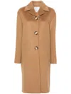 Sportmax Brown Wool Midi Coat