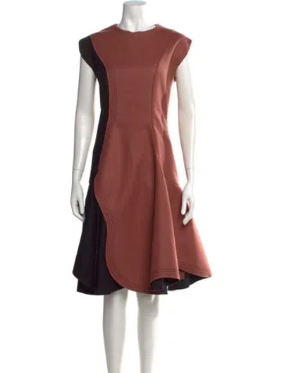 Pre-owned Sportmax Wool Midi Length Dress In Pink