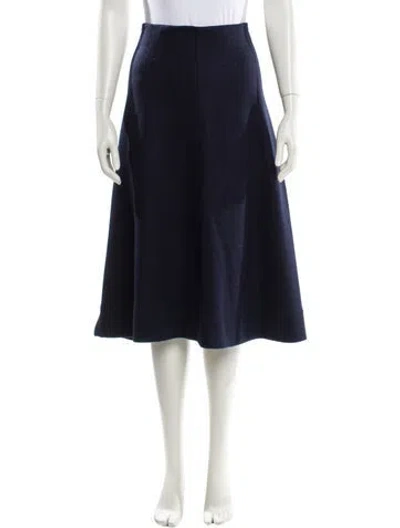 Pre-owned Sportmax Wool Midi Length Skirt In Blue