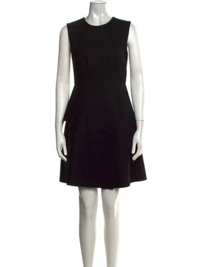 Pre-owned Sportmax Wool Mini Dress In Black