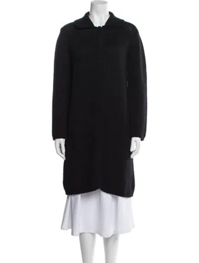 Pre-owned Sportmax Wool Mock Neck Sweater In Black