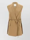 Sportmax Wool Oversized Coat In Brown