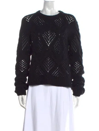 Pre-owned Sportmax Wool Patterned Sweater In Black