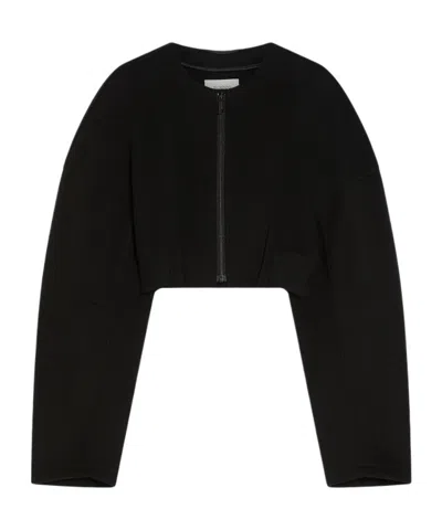 Sportmax Wool Pilot Jacket In Black