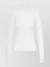Sportmax Wool Ribbed Turtleneck Sweater In White