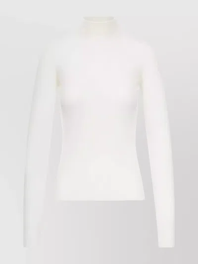 SPORTMAX WOOL RIBBED TURTLENECK SWEATER