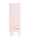 Sportmax Soft Wool Scarf Fringed Edges In Pink