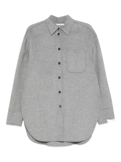 Sportmax Wool Shirt Jacket In Gray