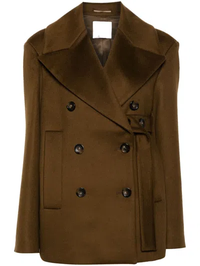 Sportmax Brown Wool Short Coat