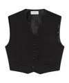 Sportmax Wool Short Vest In Black