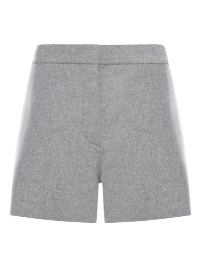 Sportmax Buono Pleated Tailored Shorts In Gray