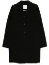 Sportmax Adria Coat With Long Raglan Sleeves In Black