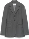 Sportmax Grey Wool Single-breasted Jacket