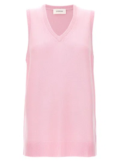 Sportmax Wool Sleeveless Women's Jacket In Pink