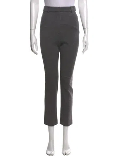 Pre-owned Sportmax Wool Straight Leg Pants In Grey