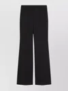 Sportmax Flared Pants In Natural Stretch Wool With Tailored Fit In Black