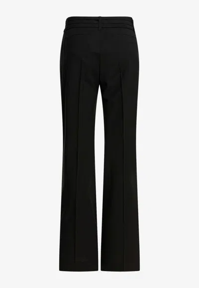 Sportmax Wool Tailored Pants In Blue