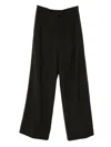 Sportmax Wool Wide-leg Trousers In Black