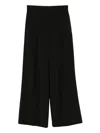 Sportmax Max Mara  Wool Blend Wide Pants In Black