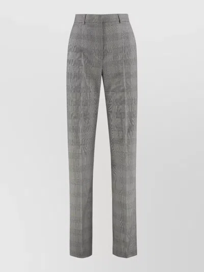 Sportmax Wool Trousers High Waist Flared Leg In Gray