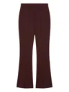 Sportmax High Waist Wide Leg Trousers With Pockets In Red
