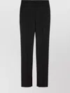 Sportmax Wool Trousers With High Waist And Zipped Slits In Black