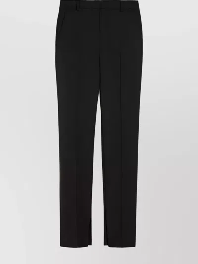 SPORTMAX WOOL TROUSERS WITH HIGH WAIST AND ZIPPED SLITS