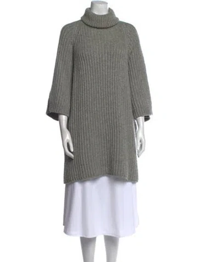 Pre-owned Sportmax Wool Turtleneck Sweater In Gray